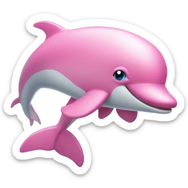 Pink dolphin sticker