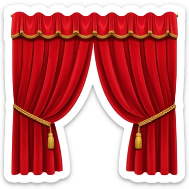 Red Theater curtain sticker