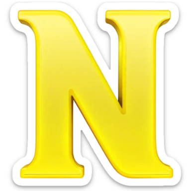 Letter N sticker