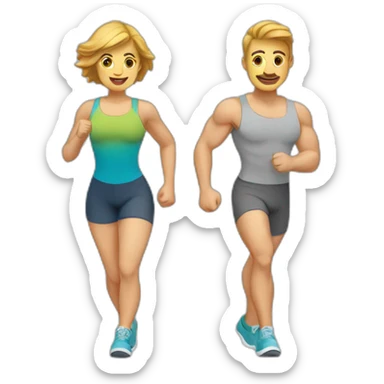 Deux personnes très proches physiquement  sticker