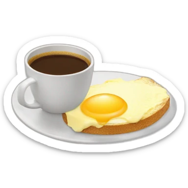 Scrambled egg with coffee sticker