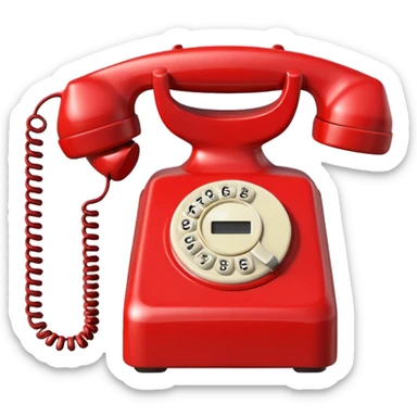 telephone red call sticker