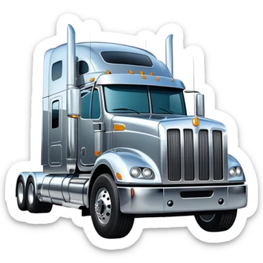 18 wheeler truck peterbelt big body facing me  sticker