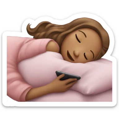 Girl sleeping while phone gets 2 billion messages  sticker