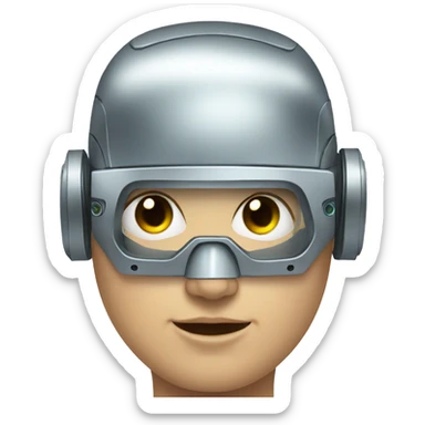 Robot Eyelashes sticker