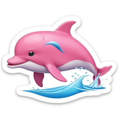pink dolphin sticker