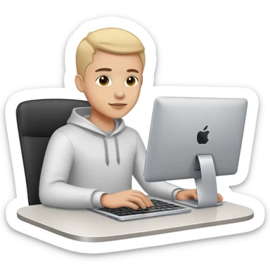 guy who coded with laptop and monitor sticker