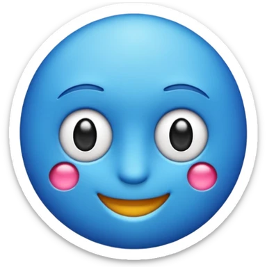 O emoji azul com o selo verificado dentro sticker