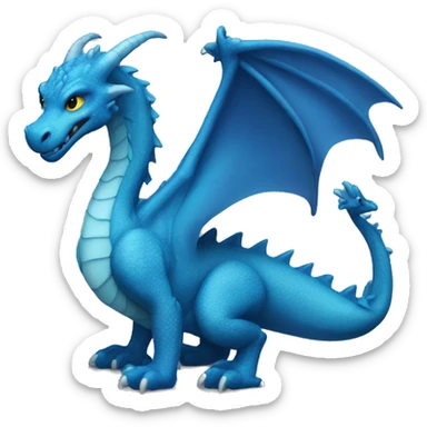 A adult dragon named Sapphira is blue and graceful sticker