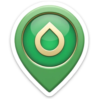 green location marker simple sticker
