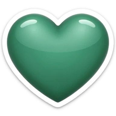 Quiero un corazón color verde pino sticker
