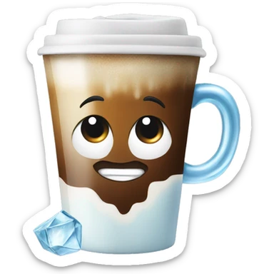 Coffee with ice and shine  sticker