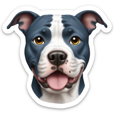 Realistic blue nosed pitbull emoji sticker