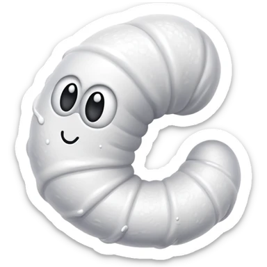 worm with white paint on him sticker
