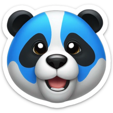a bleu panda sticker