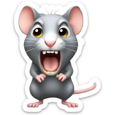 rat angry cute sticker