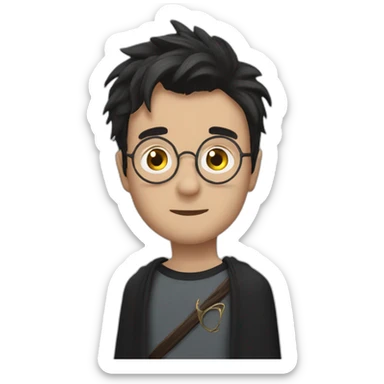 Harry Potter with scar in the shape of Lightning on forehead sticker
