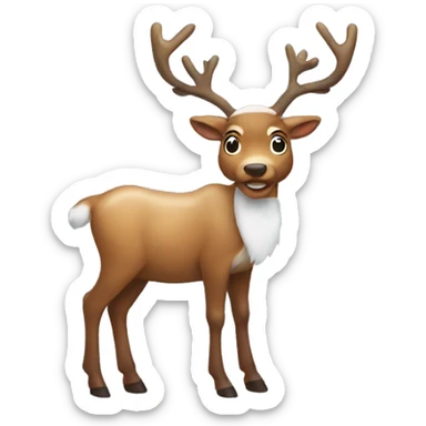 christmas reindeer sticker