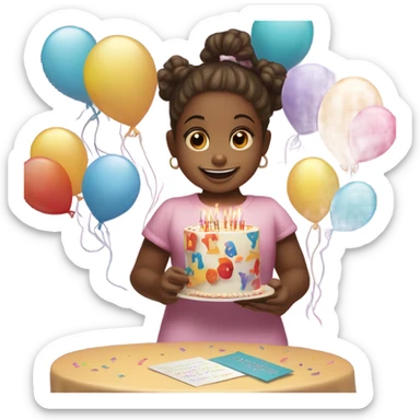 Thank you mommy for lil sister , birthday  sticker