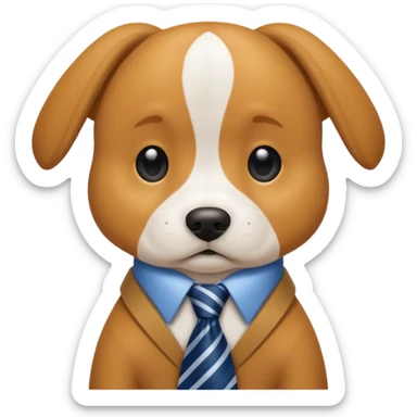 My dog whereing a tie sticker