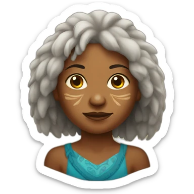 Aborigine woman sticker