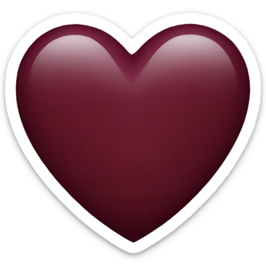Burgundy heart sticker