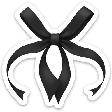 Black bow sticker