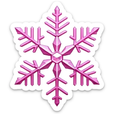 Pink snowflake sticker