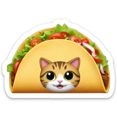 Cat taco takeout  sticker