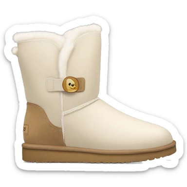 white and beige ugg boots sticker