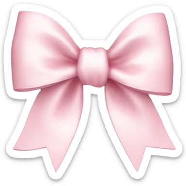 pale pink bow sticker