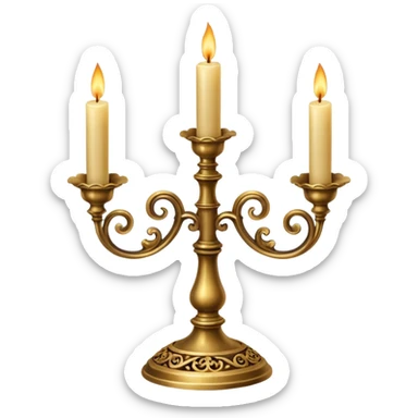 Antique candle holder  sticker