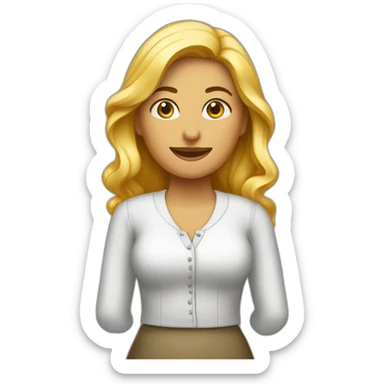 mujer vendedora de ropa sticker