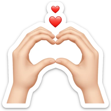 HEART HANDS sticker