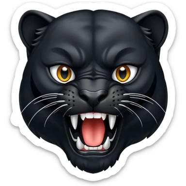 Una pantera mostrando sus dientes sticker