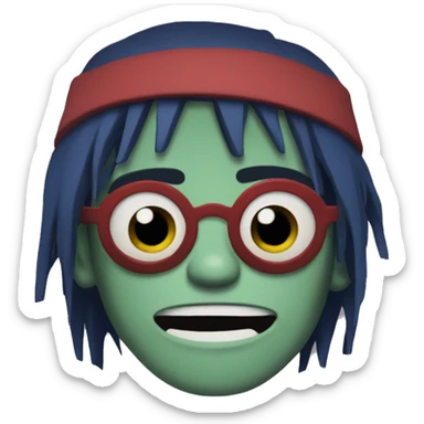 2-d from gorillaz sticker