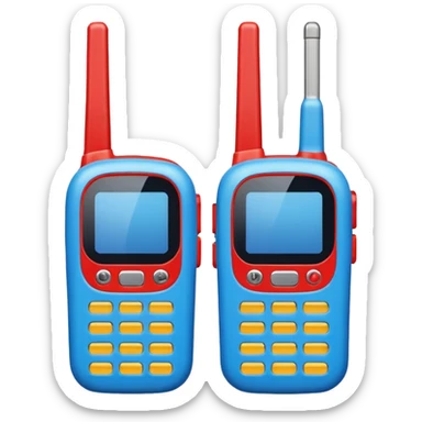 Walkie talkie pair (red & blue) sticker