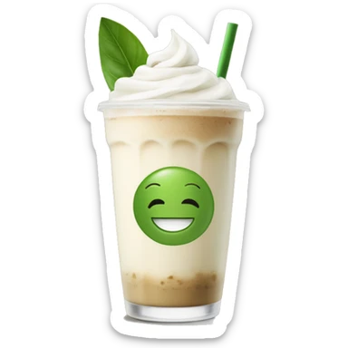 Iced matcha latte ohne Sahne  sticker