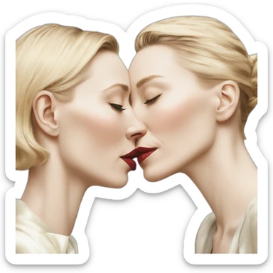 cate blanchett kissing rooney mara sticker