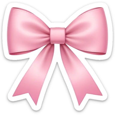 Super ultra-thin and stretched ribbon bow, as narrow as possible, single loop, no extra loops, no fluffy or rounded shapes, only one long and sleek ribbon, delicate, minimalist, NO DOUBLE LOOPS, NO THICKNESS, ONLY A SINGLE SLIM LINE pink sticker