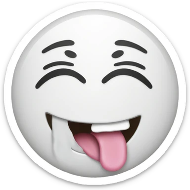 crying emoji with peace sign sticking tongue out to the side  sticker