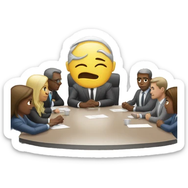 Meeting with public relations  sticker