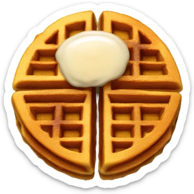 pumpkin pecan waffles with maple syrup sticker