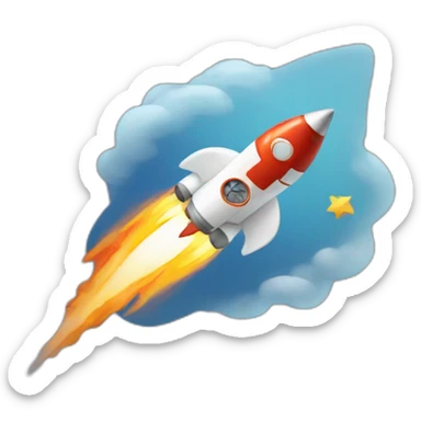 A rocket with the star of David on it sticker