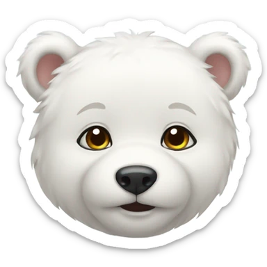 White bear babies sticker