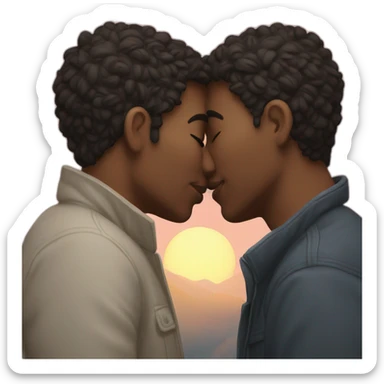 Couple kiss sticker