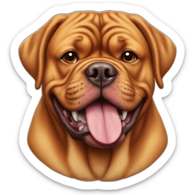 dogue de bordeaux sniling sticker