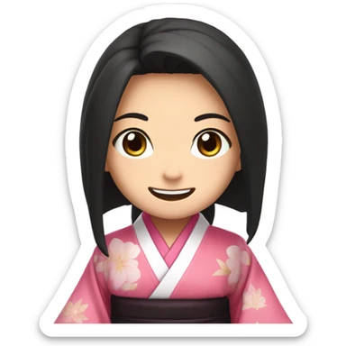 Nezuko smiling sticker