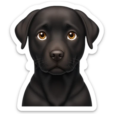 Black adult Labrador sticker