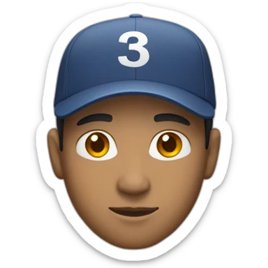 mixed race man with a cap saying sticker